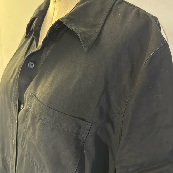 Jones New York short sleeve black button up maxi dress - Picture 5 of 7